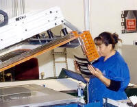 Leti at MS-CARINA screen printing the text layer for the FP6120 artwork