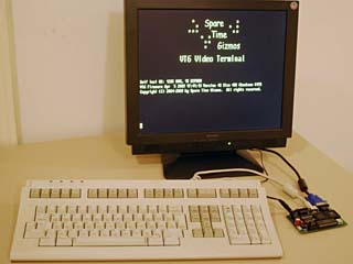 VT6 with monitor and keyboard on desk